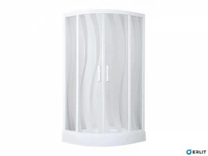 Душевая кабина Erlit ER05510-S2 100х100 низ.мат.волна,ст.хр.  ER05510-S2