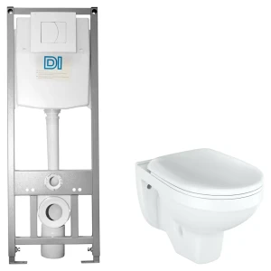 Комплект инсталляции Di с унитазом тип ободка закрытый Rosa Рио