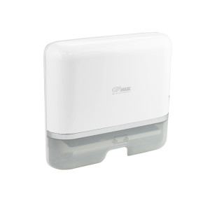 GFmark - Диспенсер для бумажного полотенца, на две пачки, с ключом, пластиковый, прямой. Под Z салетки., код: 911