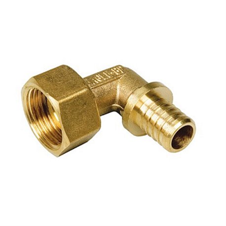 Угол с накидной гайкой надвижной-В Rautitan RX Rehau 16 x 1/2" бронза 366268