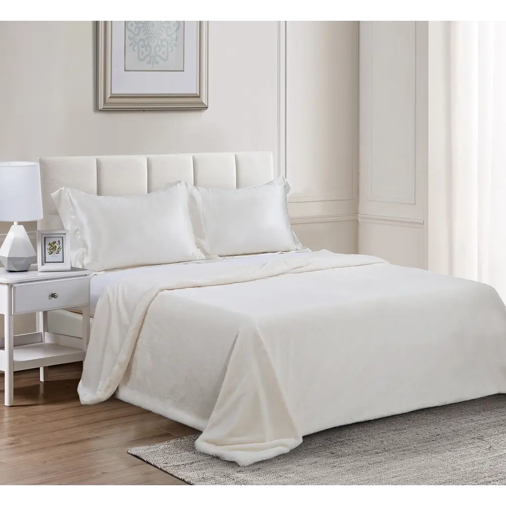 Плед Enalie Cream 5 200x220 см велсофт цвет кремовый 84882386 STLM-2187041 INSPIRE - Вид №4