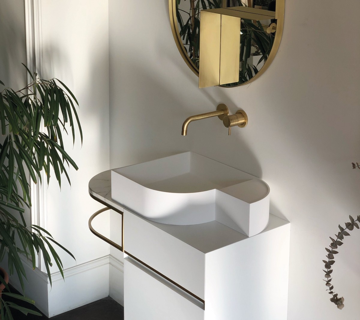 Ex.T Nouveau Shelf Mirror Настенное зеркало с полкой EXNOUSPOVALSX/OT - Вид №6