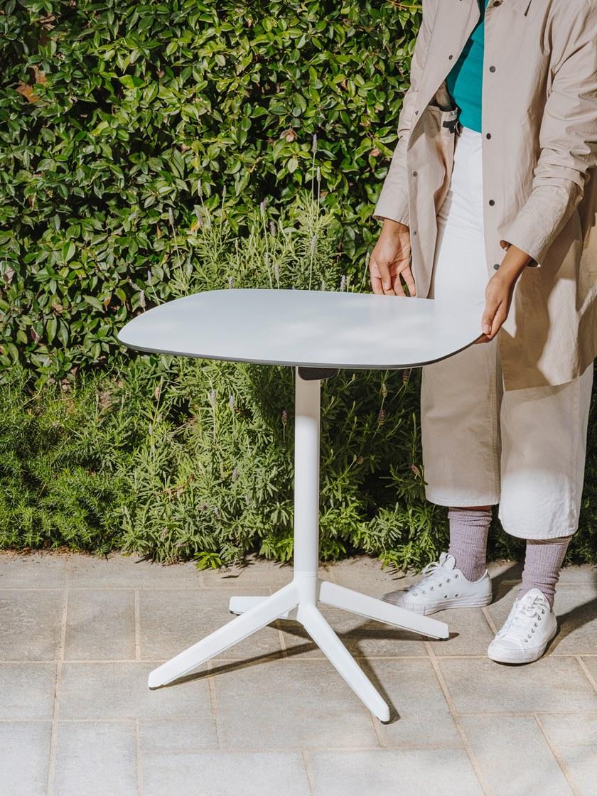 ENEA Квадратный стол со складывающейся столешницей из алюминия и hpl Pile sun-id-1427550 - Вид №3