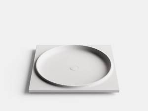 Бетонный квадратный поддон для душа