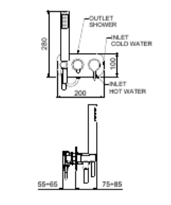 CO860512015 Смеситель для душа , хром Webert Coral - Вид №1