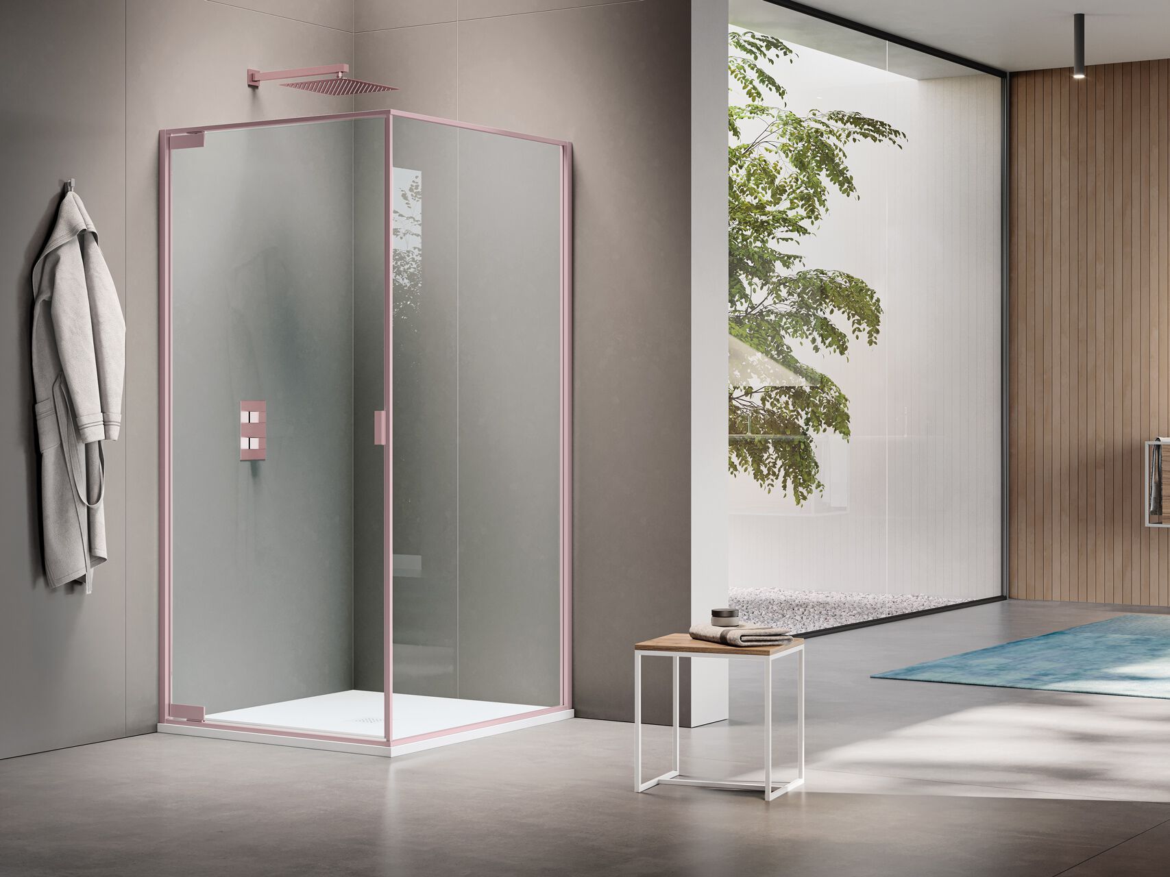 Поворотная поворотная дверь только для угла с фиксированной стеной Samo PYXIS ARCH-00054443