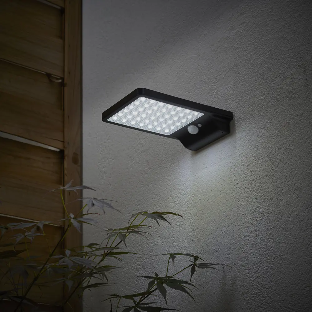 Светильник настенный светодиодный уличный солнечная батарея Inspire «Palms» IP44 датчик движения освещенности цвет черный 84730839 STLM-2093096  - Вид №2