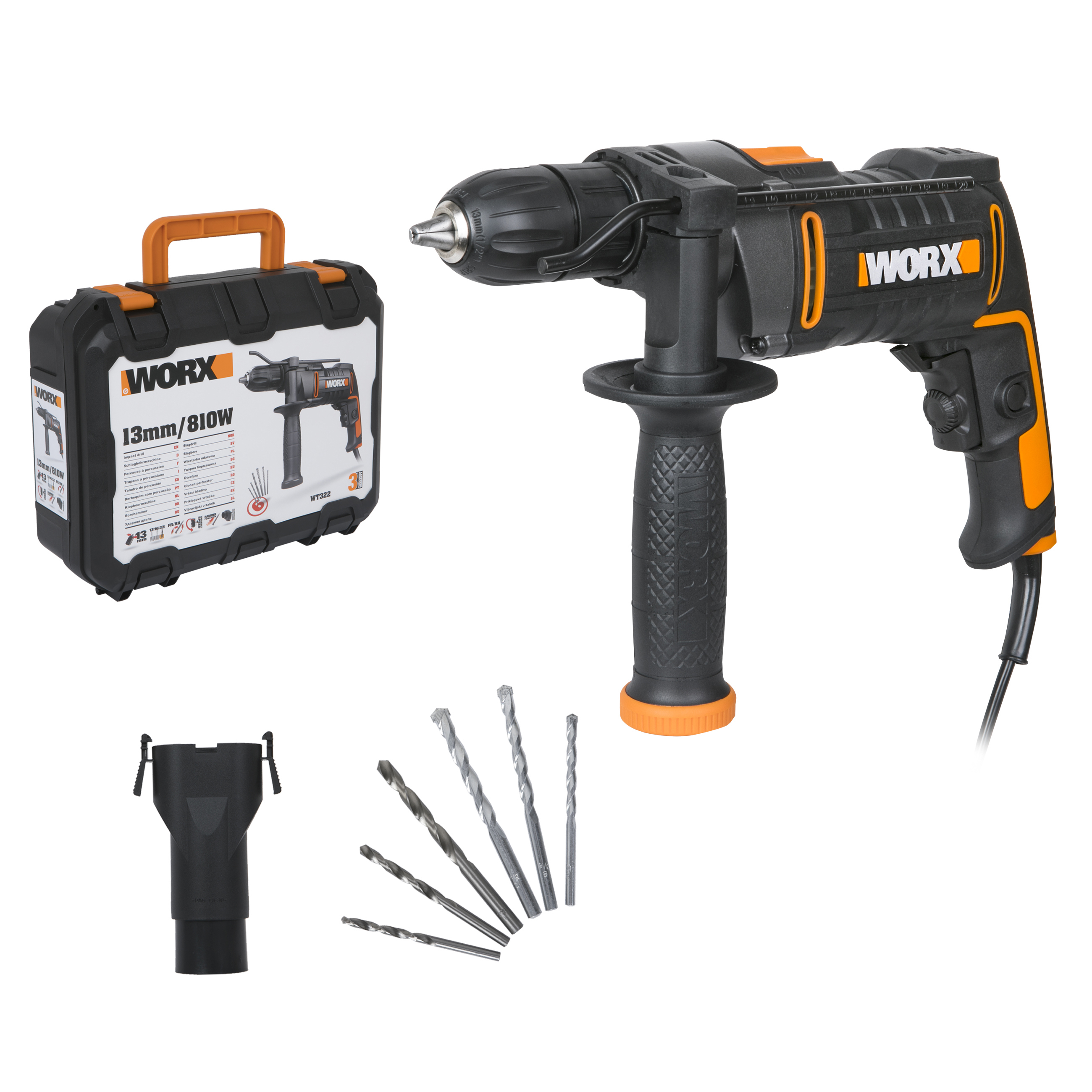 WORX WT322 - ударная дрель 810Вт с быстрозажимным патроном 88279272 STLM-0077125 - Вид №2