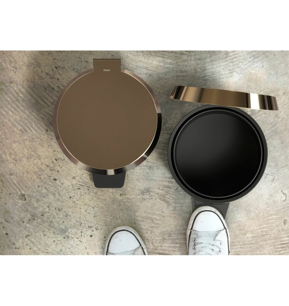 FROST Корзина для мусора 350 » черный / медь Нержавеющая сталь Черный / медь N3002-CB  - Вид №2