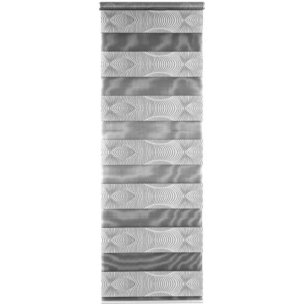 Штора рулонная день-ночь Miamoza Sound Wave 50x160 см, цвет серый Santreyd STLM-2053754