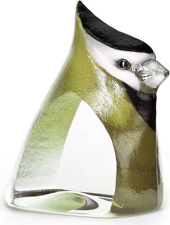 10671405 MALERAS Скульптура MALERAS Птичка зеленая 12,5х12,5см, хрусталь Хрусталь 