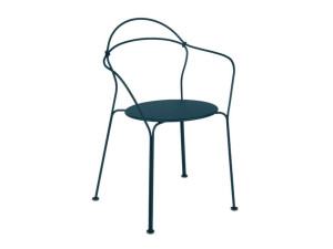 Стальной садовый стул с подлокотниками