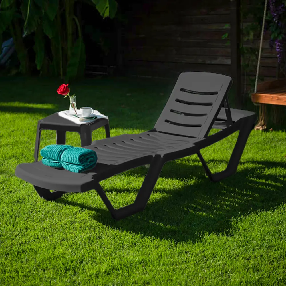 Шезлонг без подушки Элластик 187x32 см пластик серый Santreyd STLM-2062443 - Вид №8