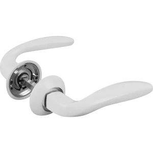 Ручки на розетке алюминий Пиката 125 мм цвет матовый белый