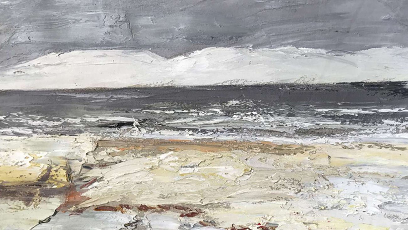 Картина на холсте 100х100 см "Поле" EVENHOME КАРТИНЫ МАСЛОМ 129948 Голубой;серый;разноцветный  - Вид №2