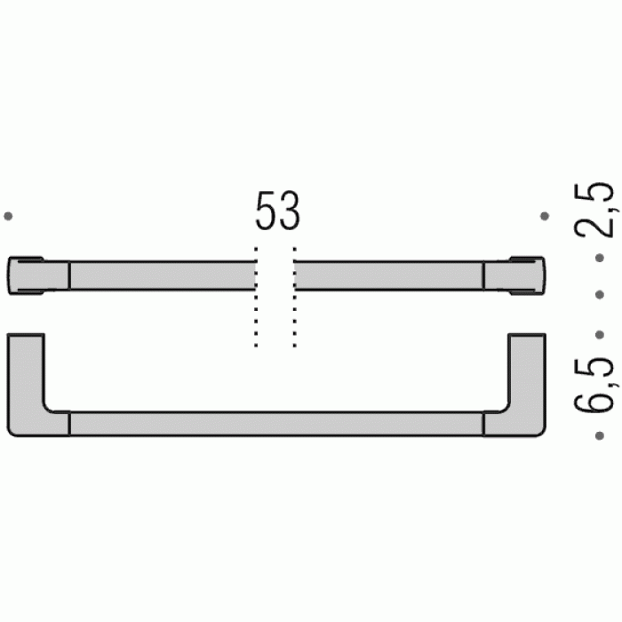 B6210 GL Полотенцедержатель 53 см (золото) COLOMBO LULU Colombo Design - Вид №2
