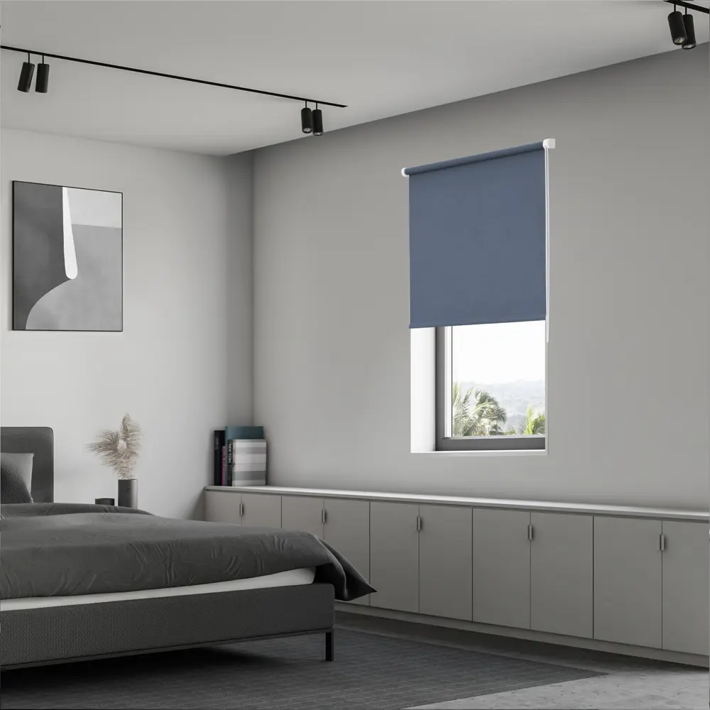 Рулонная штора KREAFORTA Karelia блэкаут синяя 40×160 см 89391244 STLM-1568717 - Вид №7