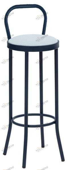 iSimar Высокий табурет со встроенной подушкой и стальной спинкой Puerto 8134