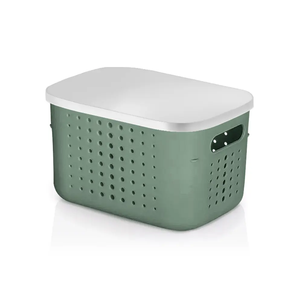 Корзинка для хранения Shell 6.2 л 26.9x18.7x16.4 см цвет зеленый 89384362 STLM-2038401 Santreyd