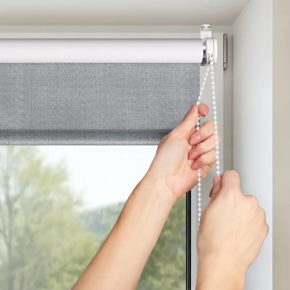 Штора рулонная блэкаут Dublin 40x160 см серая PRAKTO STLM-2142036 - Вид №8