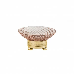 FS08C-601P FS08C-601P Мыльница круглая «РАЗМЕР ДИАМА КРИСТАЛЛ Cristal & Bronze CRISTAL TAILLE “DIAMANT” CISELÉ