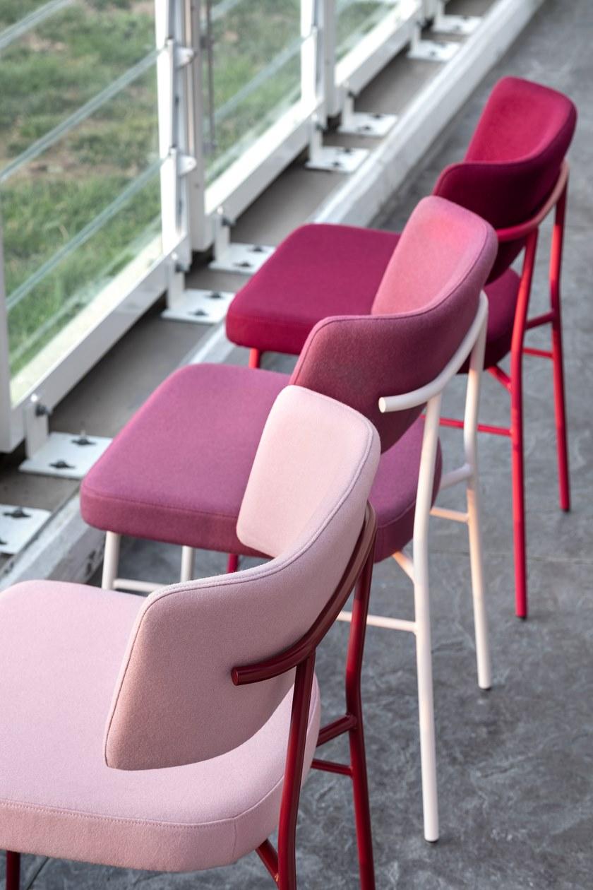 TrabA' Стул с открытой спинкой, обитый тканью Marlen 0161-met-im-marlen - Вид №7