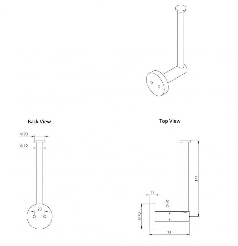 Держатель рулона из нержавеющей стали LUSSO Urban ARCH-00128094 - Вид №1