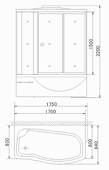 A-0830 Душевой бокс Appollo A Santreyd - Вид №2