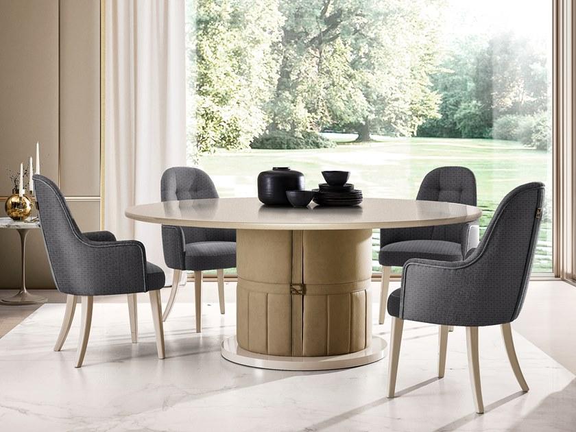 Barnini Oseo Круглый мраморный стол с ленивой сьюзан Richmond upon thames Rc122 - Вид №1