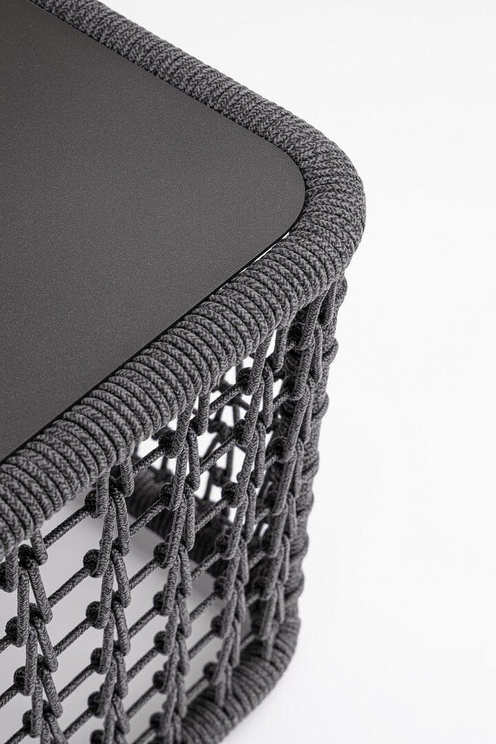 Квадратный садовый журнальный столик из веревки BIZZOTTO Kollar ARCH-00005697 - Вид №5