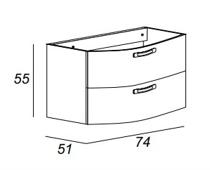 Мебель для ванной CEZARES COMFORT 54356 Bianco Lucido - Вид №2