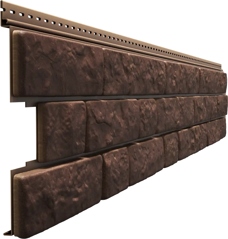 88292075 Сайдинг виниловый Döcke Bergart Камень 1.8 м Кедровый орех 0.52 м² STLM-0077327