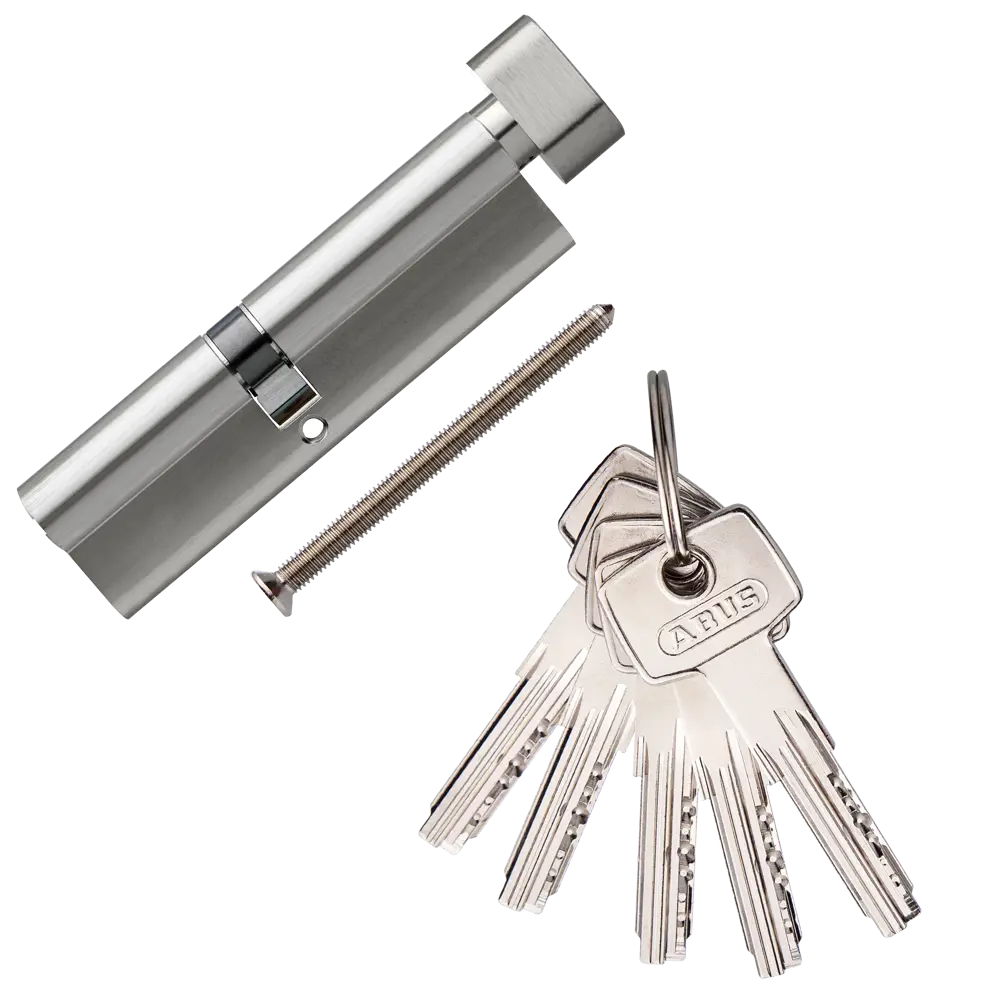 Цилиндр Abus 50х60 мм, ключ/вертушка, цвет никель 82390000 STLM-2071519 D6 - Вид №1