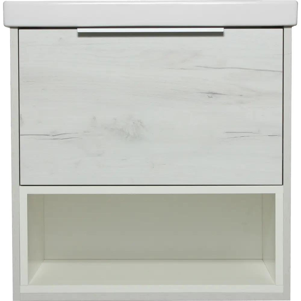 Тумба под раковину подвесная «Дана» 70 см цвет серый SANFLOR STLM-2151040 - Вид №3