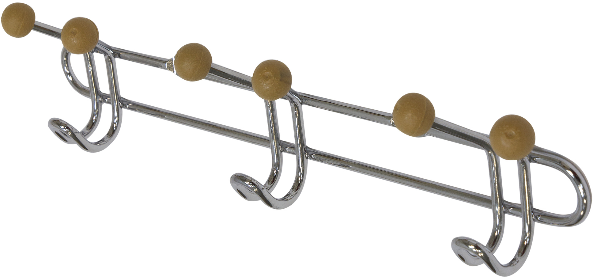 АКВАДЕКОР Настенная планка с 3 крючками для полотенец хром 25,5 см 18178923