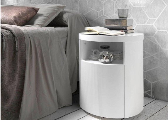 Тумбочка прикроватная белая Style от Angel Cerda ANGEL CERDA  148640 Белый  - Вид №1