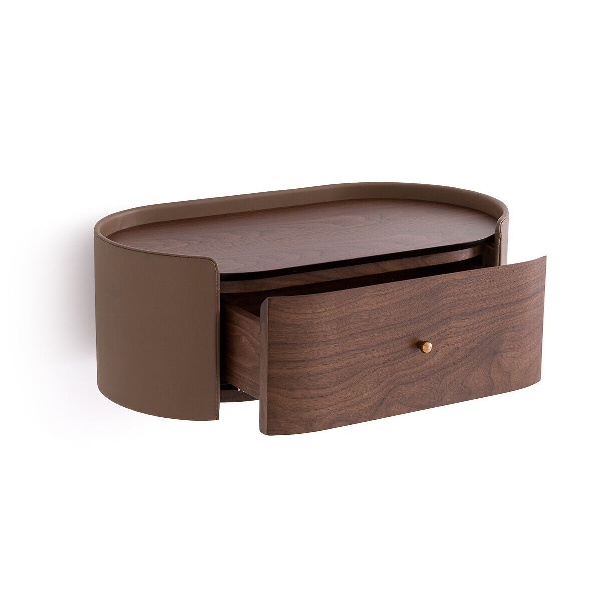 Деревянная и кожаная подвесная тумбочка с ящиками AMPM Firmo ARCH-00037989 - Вид №2