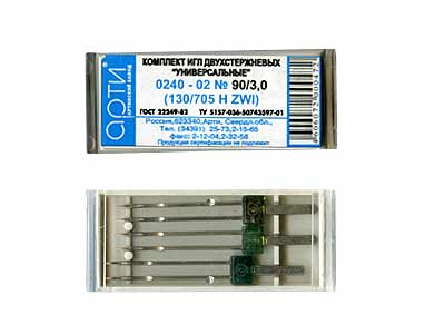 0240-02 (№90) Иглы для быт. шв. машин двойные 3 шт №90 Santreyd 