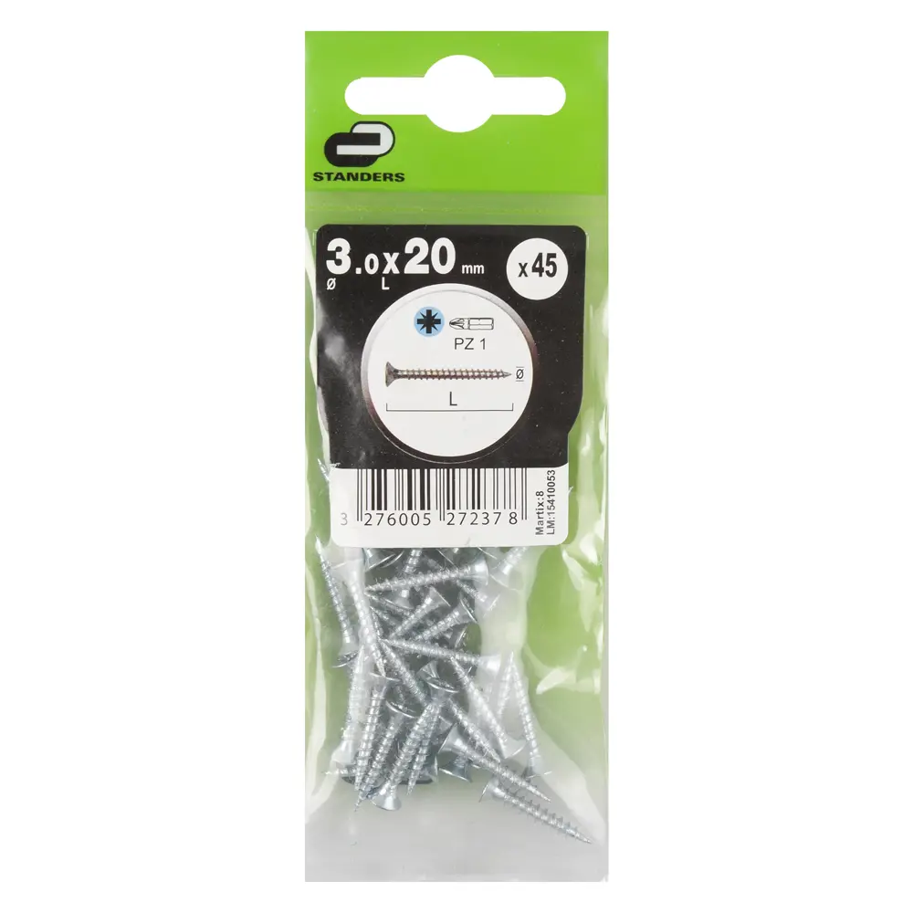 Саморезы универсальные Standers оцинкованные 3х20 мм 45 шт STLM-2053972 - Вид №2