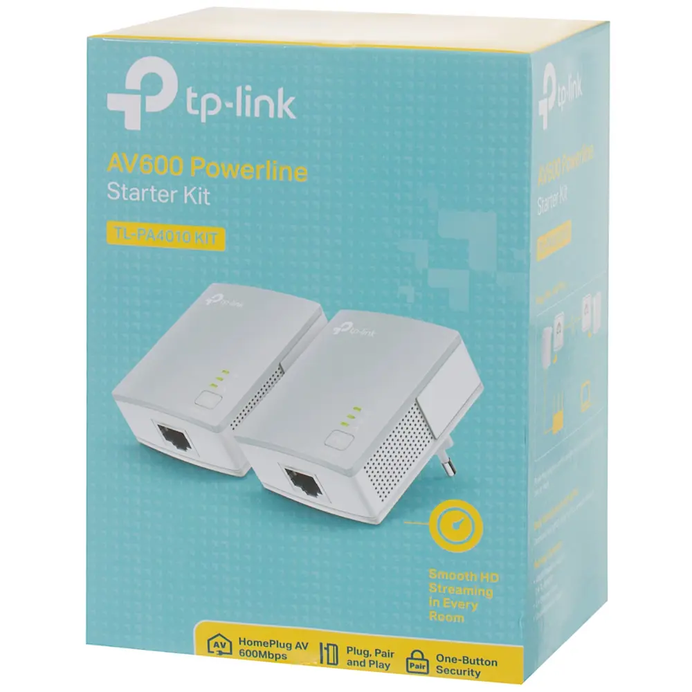 Комплект адаптеров TP-LINK TL-PA4010KIT Powerline AV600 18872561 STLM-2084356  - Вид №4