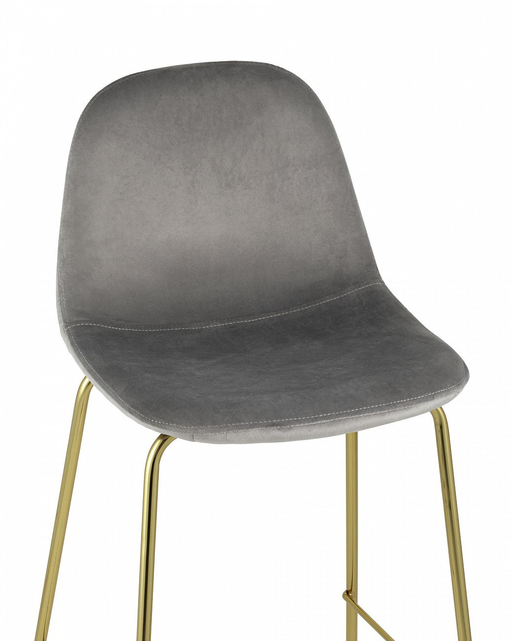 Стул барный со спинкой серый с золотыми ножками "Валенсия" STOOL GROUP  00-3882032 Серый  - Вид №4