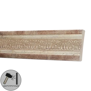 Молдинг настенный полистирол Decomaster 164-127 золотой 11х60x2000 мм