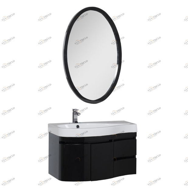 Комплект мебели Aquanet Сопрано 95 L черный (2 дверцы 2 ящика) 00169422