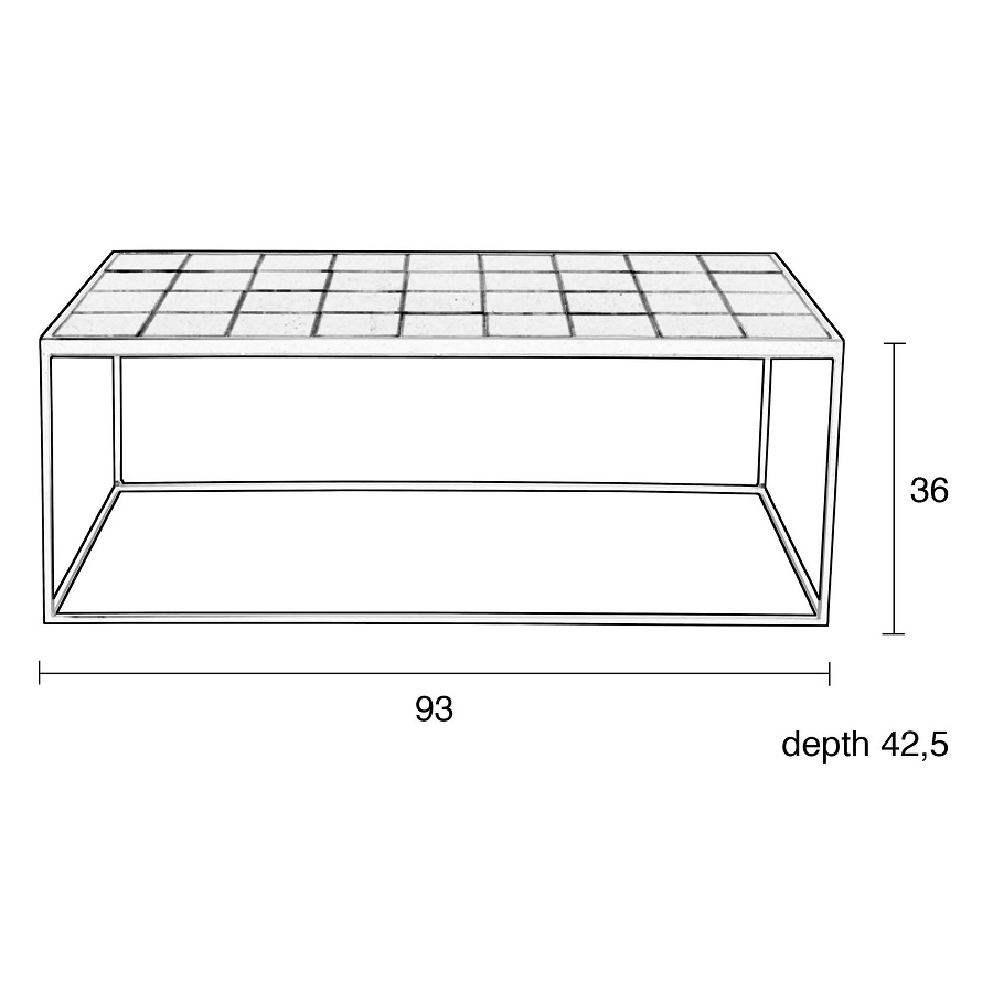 Стол кофейный Glazed, черный Zuiver 2300139 - Вид №6