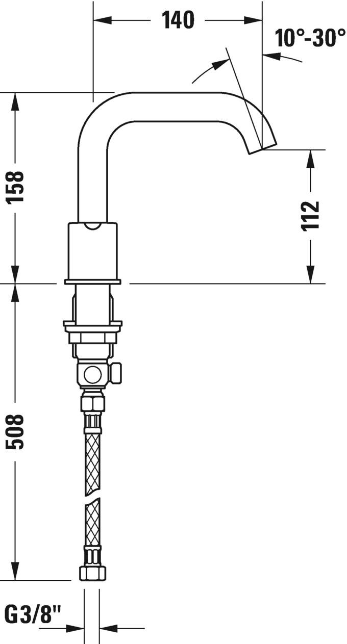 Duravit Смеситель для умывальника с раздельными розетками C.1 sun-id-1476588 - Вид №2