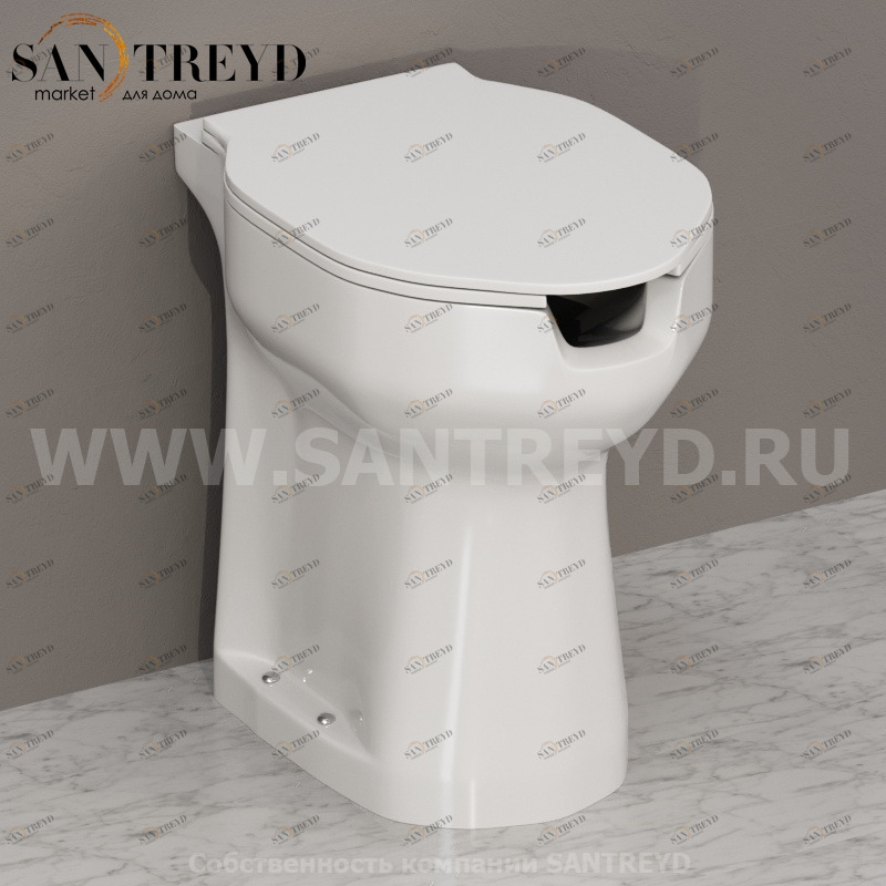 DS026BI Приставной унитаз напольный Белый Ceramica Globo AUSILIA Италия