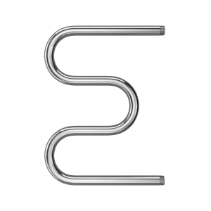 Водяной полотенцесушитель U-образный MONLID 50x40 см боковая подводка 1" нержавеющая сталь серебро