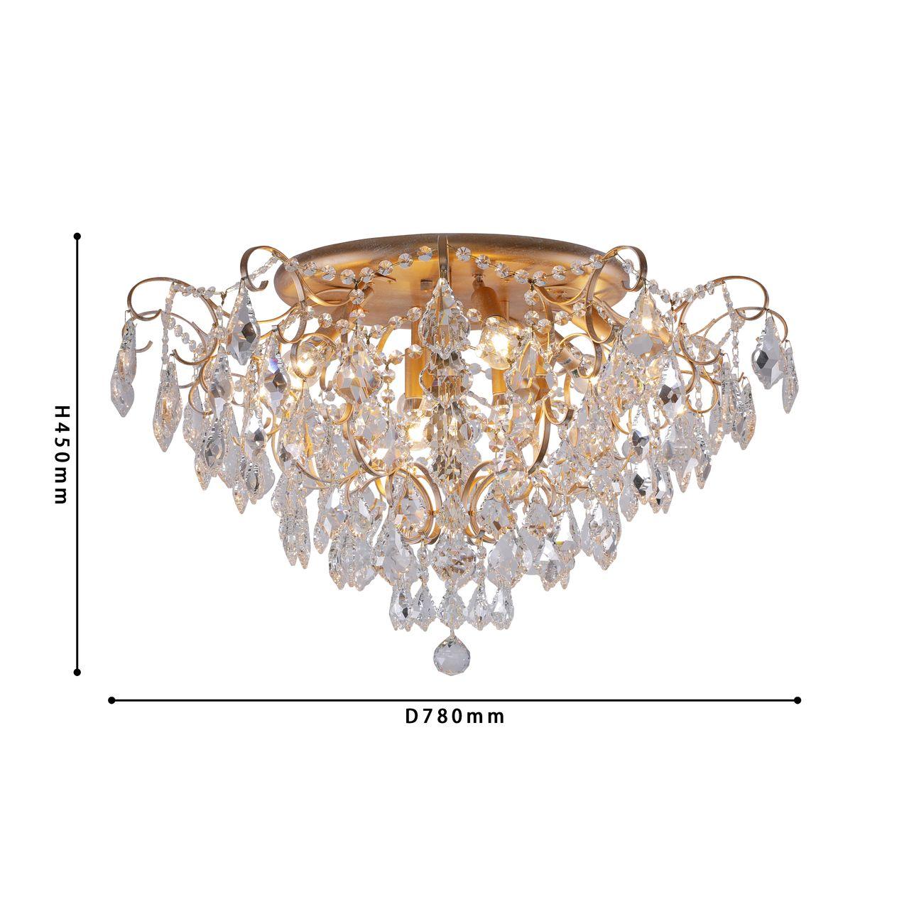 Потолочная люстра Favourite Pluvia 2447-9U FAVOURITE ДИЗАЙНЕРСКИЕ, PLUVIA 336760 Золото;прозрачный  - Вид №1