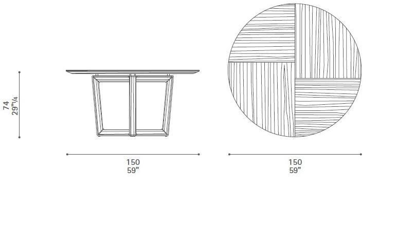 Poltrona Frau Круглый стол из массива дерева La collezione - tavoli e sedie sun-id-1440825 - Вид №1