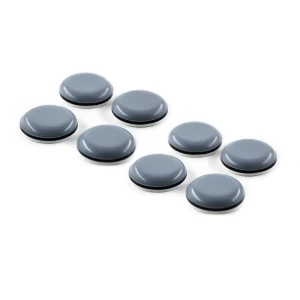 Накладки на мебельные ножки самоклеящиеся ⌀30 мм круглые ПТФЭ цвет серый 8 шт.